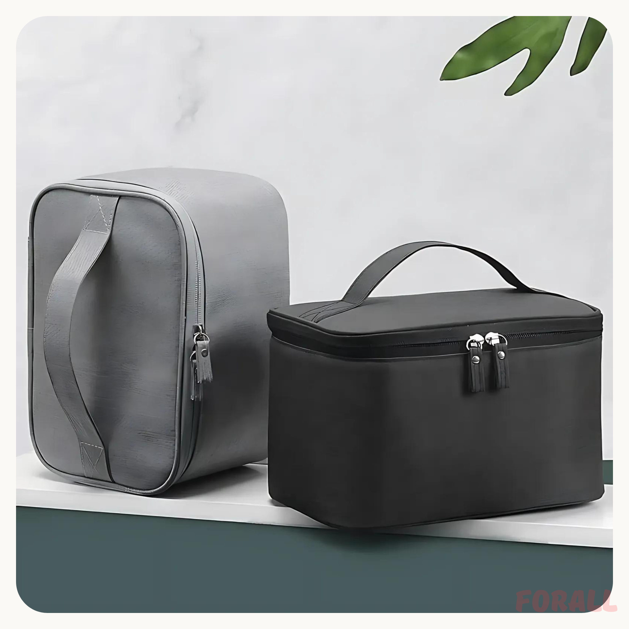 Изображение Бьюти-кейс ForAll, ширина: 16 см., высота: 14 см., длина: 24 см., 2 шт., , черный