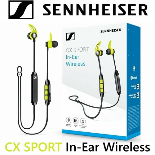 Беспроводные наушники Sennheiser CX SPORT черный желтый 4495₽