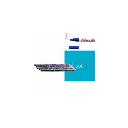 Бирюзовый Акриловый маркер DARWI Acryl Opak 1мм 198₽