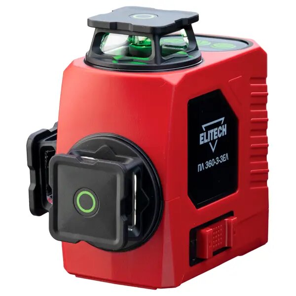 Нивелир лазерный Elitech ПЛ 360-3-ЗЕЛ зеленый луч 25 м
