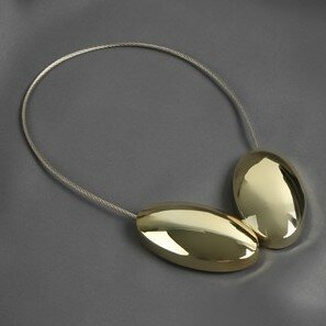 Подхват для штор овал на магнитах гибкий золотой 1шт