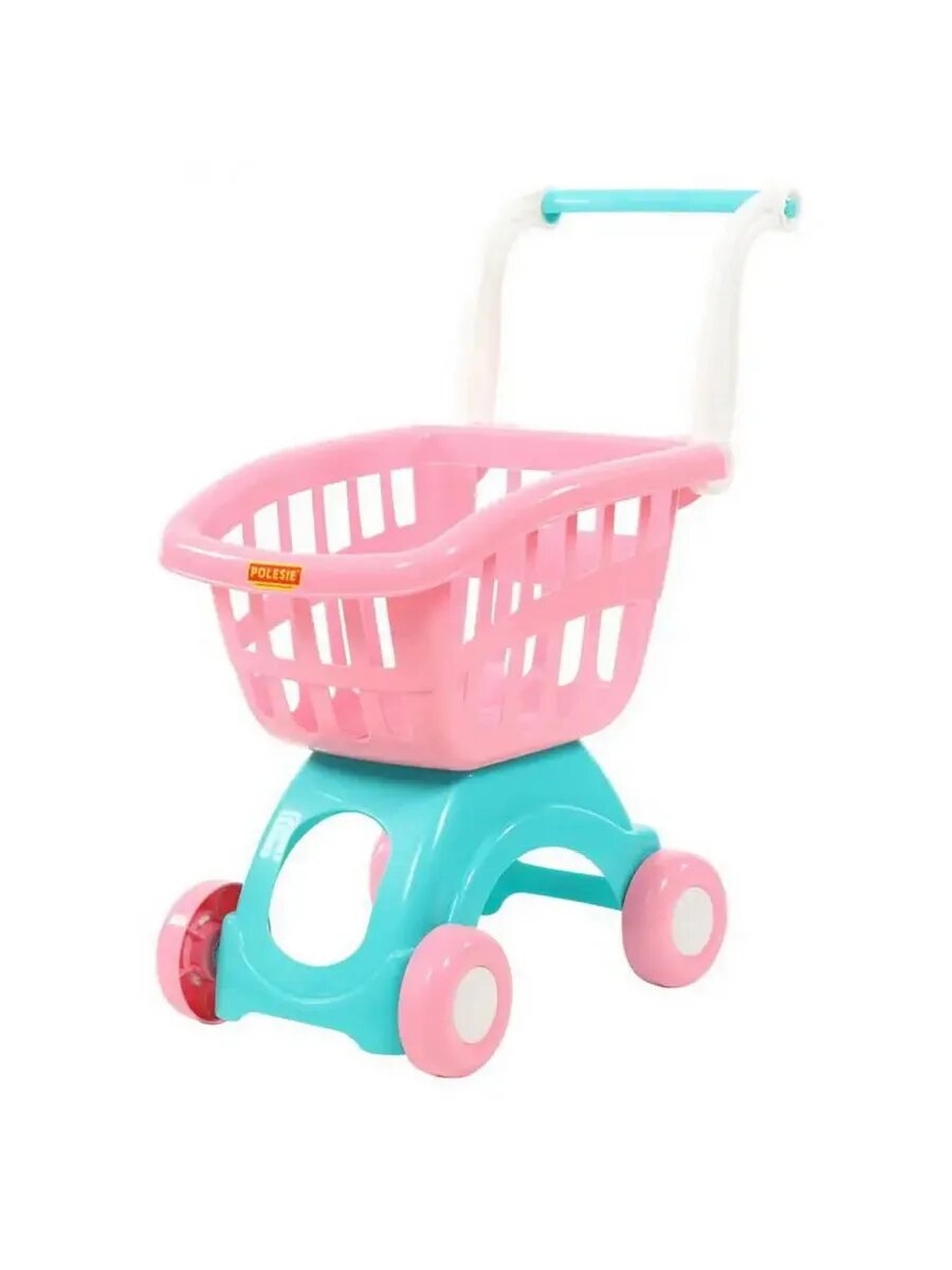 Игровой набор Полесье Тележка для маркета Мини розовая (в ра