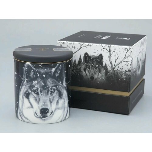 Подарочный набор Свеча ароматическая Тотем Волк аромат Тиковое дерево 12400₽