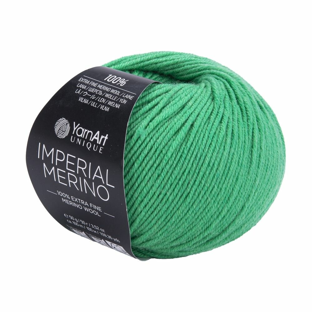 Пряжа для вязания YarnArt Imperial Merino 3332 зеленая трава 50 гр/100 м 100% мериносовая шерсть