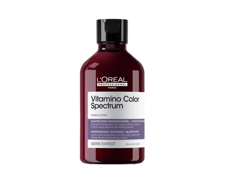 L'Oreal Professionnel Vitamino Color Spectrum Нейтрализирующий фиолетовый шампунь для светлых и обесцвеченных волос, 300 мл