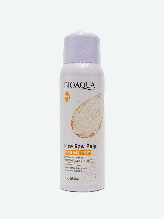 Bioaqua Rice RAW Pulp plain Face Spray отбеливающий защитный спрей для лица и тела, 150 мл — фото 1
