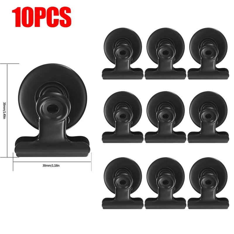 Магнитные зажимы черные 38х30 мм Черный, Black 10pcs