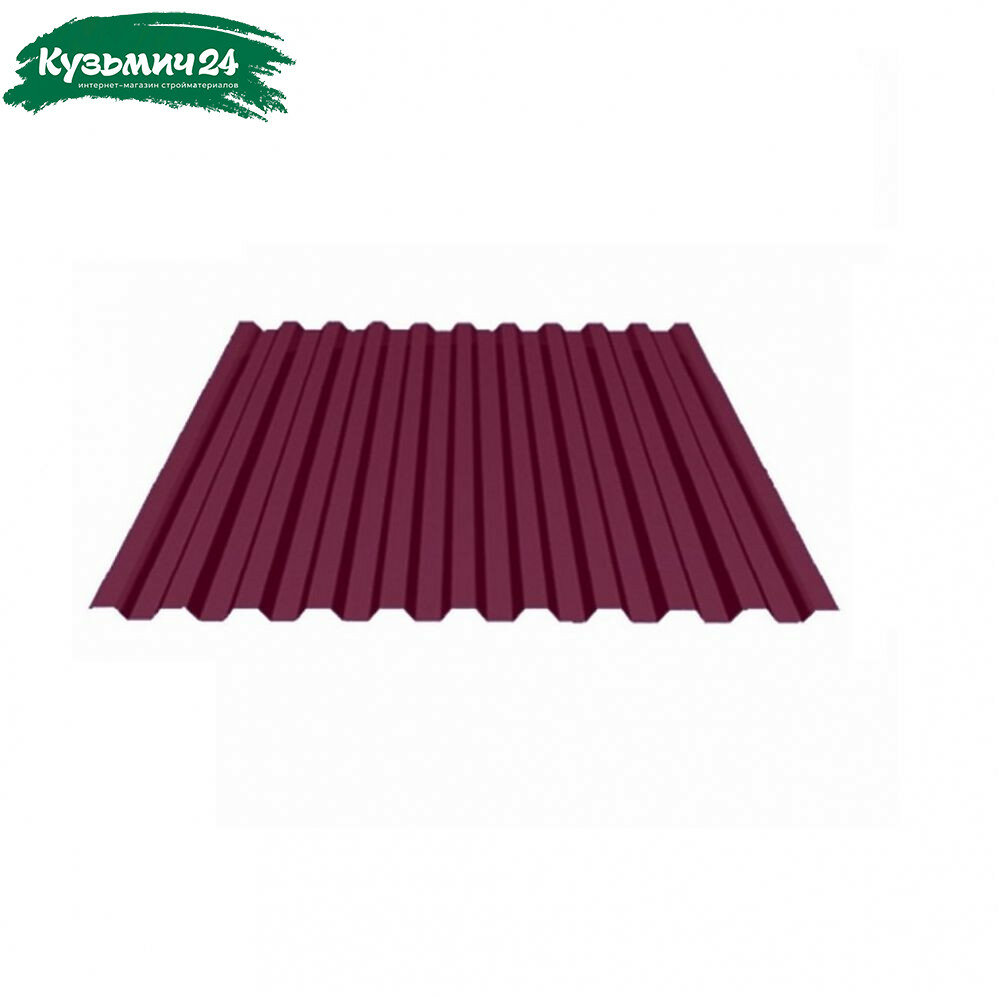 Профнастил Металл Профиль C 21 темная вишня 0 4х1050x2000 мм для кровли  фасада  забора
