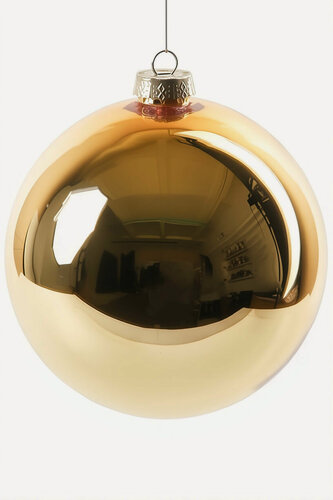 Изображение товара Елочный шар Королевская классика (Royal Classic) стеклянный, глянцевый, цвет: золотой, 150 мм, Winter Deco 2000523