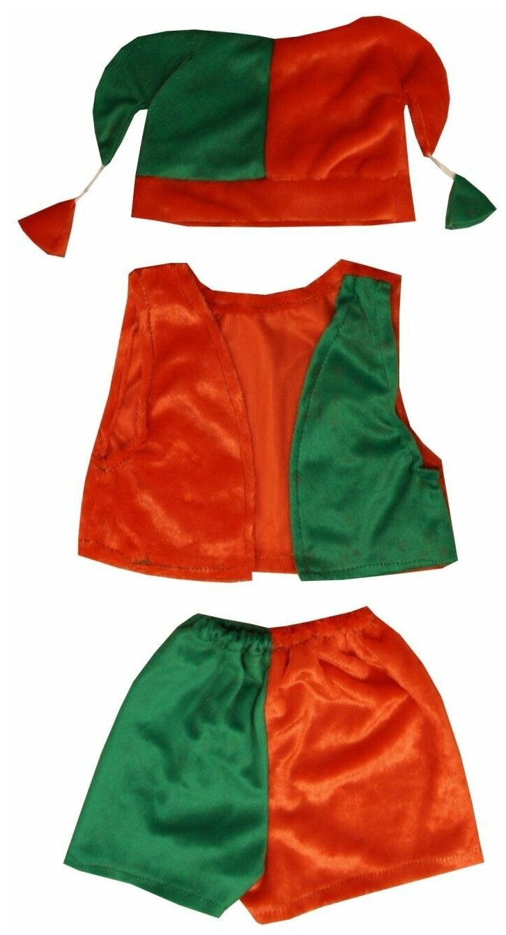 Карнавальный костюм детский Скоморох петрушка красный 1 к-к LU3022-6 InMyMagIntri 110-116cm