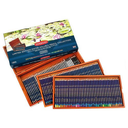 фото Акварельные карандаши derwent набор limited edition карандашей derwent watersoluble, 120шт. дерев. коробка