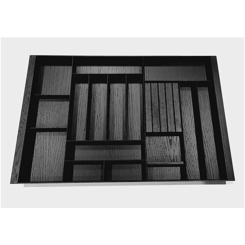 Деревянный лоток вкладыш из массива дуба для столовых приборов и кухонных принадлежностей WOOD COMFORT LINE BLACK в ящик BLUM TANDEMBOX в базу 800