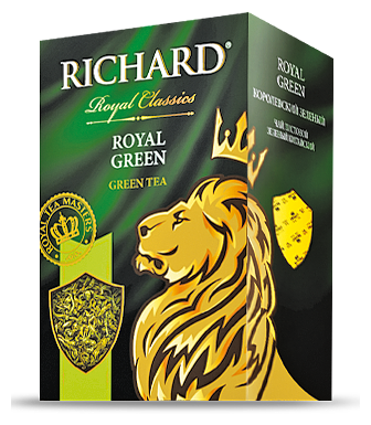 Упаковка 14 штук Чай Richard Royal Green 90г Россия
