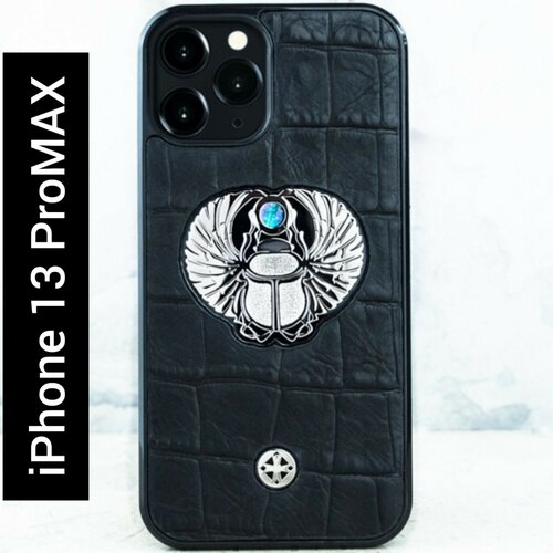 Чехол iPhone 13 Pro Max - Euphoria HM Scarabaeus CROC Leather чехол iphone 13 pro max premium euphoria герб рф croc leather