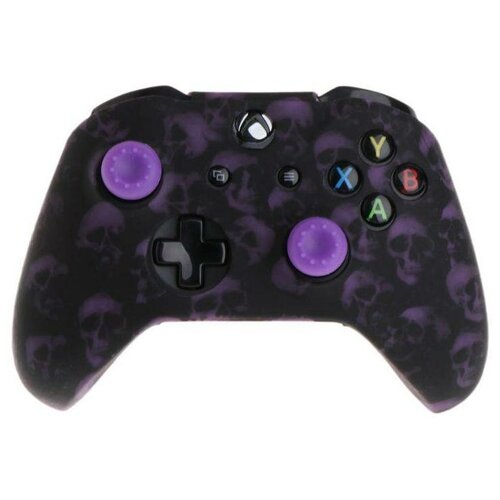 Защитный силиконовый чехол Controller Silicon Case для геймпада Microsoft Xbox Wireless Controller Skulls Purple (Черепа Фиолетовый) (Xbox One) силиконовый чехол для геймпада xbox one черепа