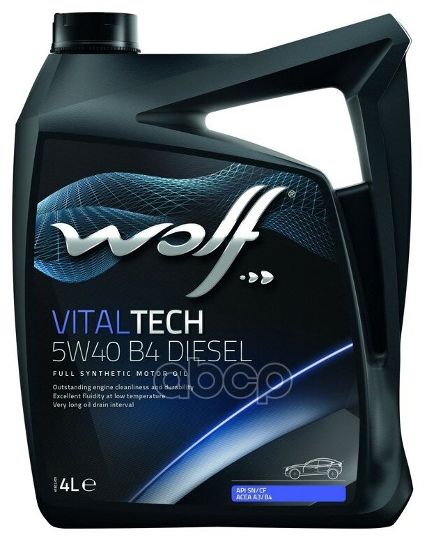 Wolf Масло Моторное Vitaltech 5w40 B4 Diesel 4l