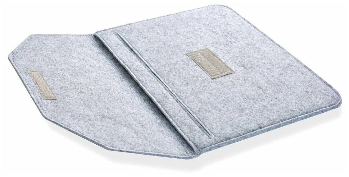 Конверт для Macbook 11-12" войлочный серый на липучке