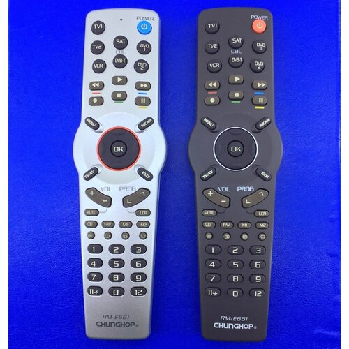Пульт дистанционного управления универсальный CHUNGHOP RM-E661 [7в1, обучаемый] серебристый / черный
