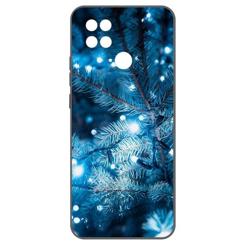 Чехол-накладка Krutoff Soft Case Гирлянда для Xiaomi Poco C40 черный