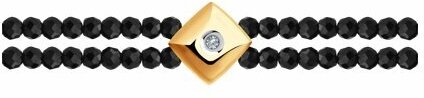 Браслет Diamant online, золото, 585 проба, шпинель, бриллиант, длина 18 см.