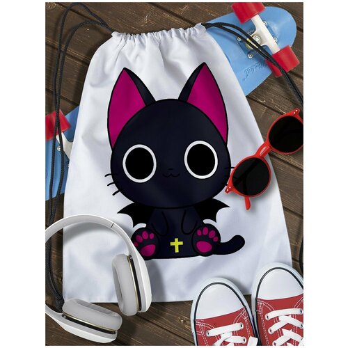 Мешок для сменной обуви Котики - 2413 new mofu sand cat kawaii cat cute 2d unisex hoodie print hooded sweatshirt clothes 18