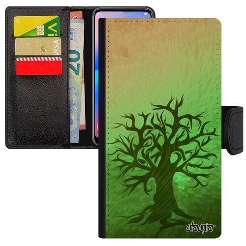 фото Защитный чехол книжка на смартфон // apple iphone 7 // "дерево жизни" экология стиль, utaupia, светло- зеленый