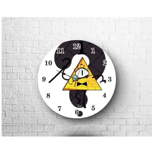Часы настенные Mewni-Shop круглой формы, диаметр 20 см, с принтом 