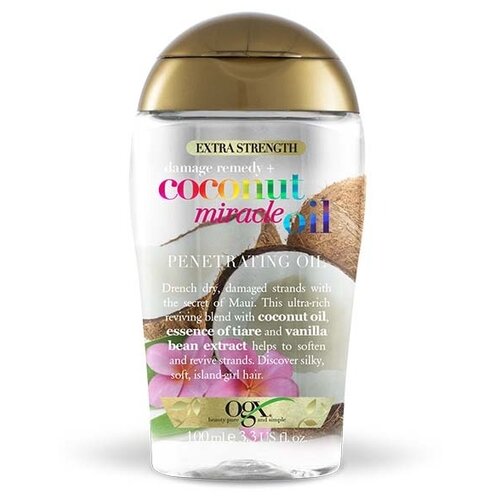 OGX Кокосовое масло для волос восстанавливающее Coconut Miracle Penetrating Oil, 112 г, 100 мл, бутылка