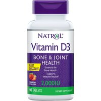 Vitamin D3 Fast Dissolve таб., 2000 ME, 150 мл, 120 г, 90 шт., клубника