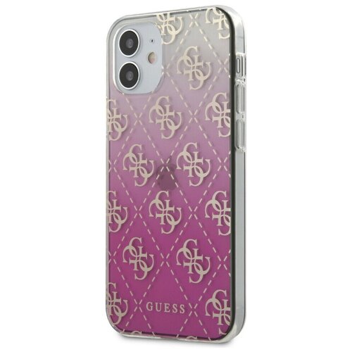фото Чехол cg mobile guess pc/tpu 4g hard для iphone 12 mini, цвет розовый градиент (guhcp12spcu4ggpi)