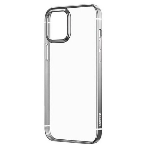 фото Чехол baseus shining case anti-fall tpu для iphone 12 mini, цвет серебристый (arapiph54n-md0s)