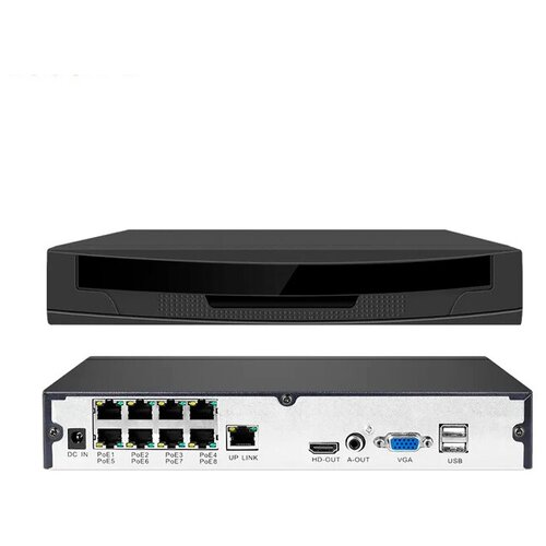 Цифровой IP видеорегистратор 8 каналов до 4K со встроенным POE коммутатором SECTEC ST-NVR5008N-POE
