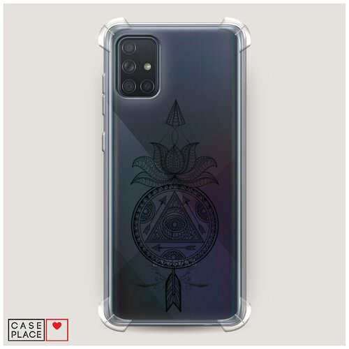 фото Чехол силиконовый противоударный samsung galaxy a71 талисман арт черный case place