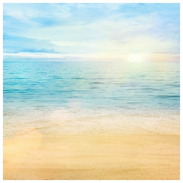 Постер на холсте Рассвет на океане (Sunrise on the ocean) 60см. x 60см.