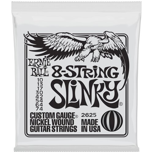 фото Ernie ball 2625 nickel wound slinky 10-76 струны для 8 струнной электрогитары