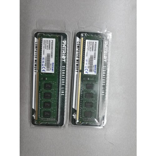 Оперативная память 8Gb комплект 44 Patriot DDR3 8Gb 1333Mhz PC3-10600 PSD34G133381 133300₽