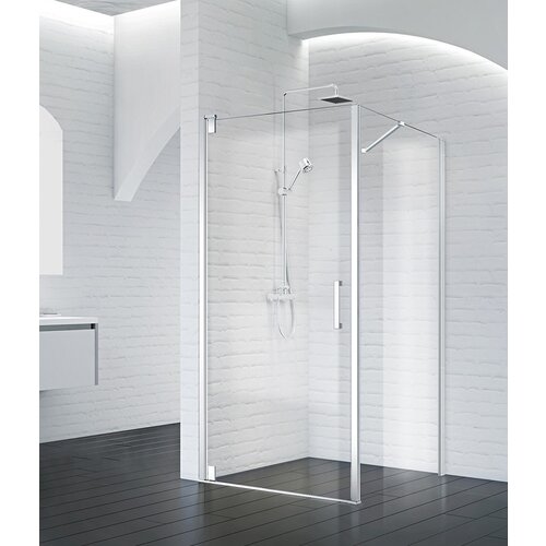 Belbagno Marmi Душевой уголок 90х80х195h, стекло прозрачное MARMI-AH-1-90/80-C-Cr