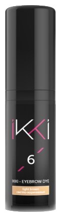 Гель-краска для бровей во флаконе с помпой, тон светло-коричневый IKKI (light brown), 5 мл