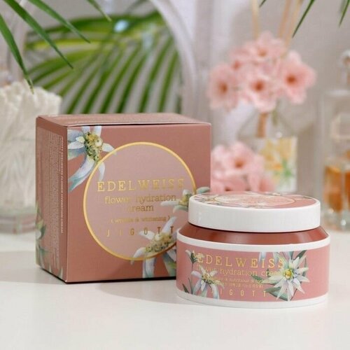 Крем для лица Jigott c экстрактом эдельвейса Edelweiss Flower Hydration Cream, 100 мл, 1 шт.