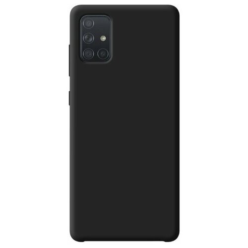 фото Чехол жидкий силикон samsung galaxy a51, черный, liquid silicone, anycase