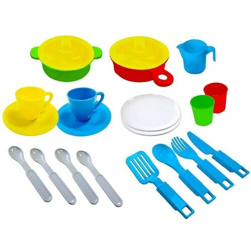 Green Plast Набор посуды, 23 предмета игровой набор green plast кухня 24 предмета green plast