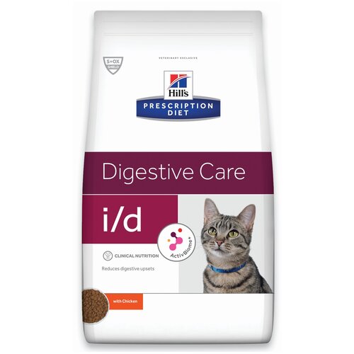 Сухой диетический корм для кошек Hill's Prescription Diet i/d Digestive Care при расстройствах пищеварения, жкт, с курицей, 400 г