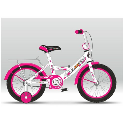 фото Детский велосипед maxxpro 20 розовый с боковыми колесами
