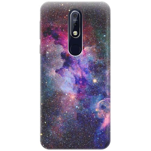 фото Gosso ультратонкий силиконовый чехол-накладка для nokia 7.1 (2018) с принтом "открытый космос"