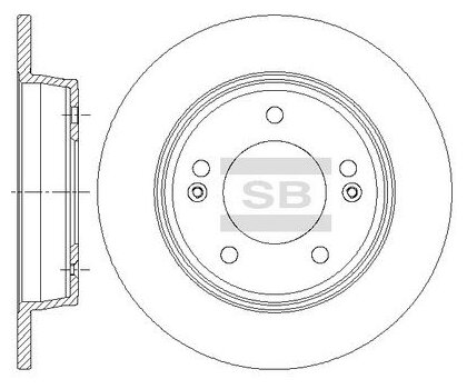 Тормозной диск задний SANGSIN BRAKE SD1085