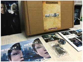 Бокс средний Детройт, Detroit №2 (с обложкой на паспорт), товары с вашими картинками