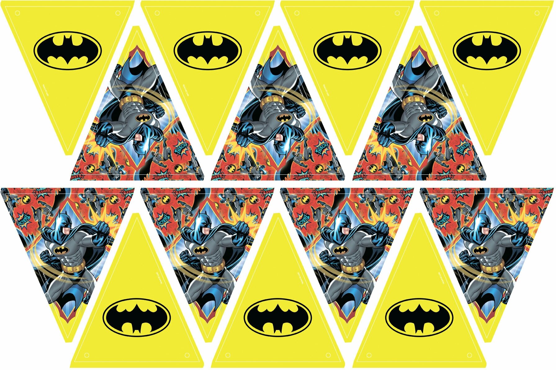 Гирлянда поздравительная ND Play Персонажи, Batman, флажки (280567)