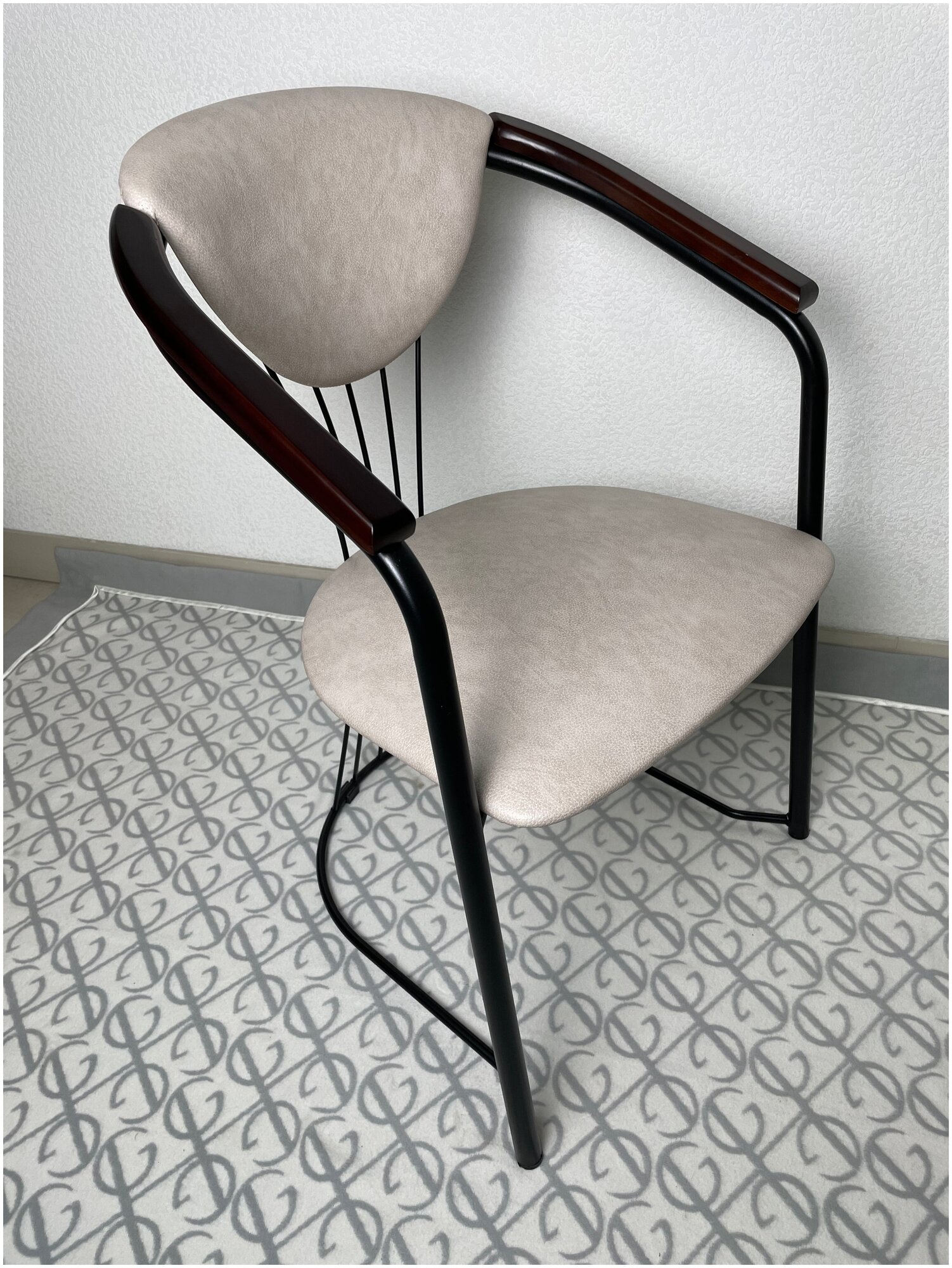 Кресло стул для кухни со спинкой с подлокотниками белое - фотография № 8