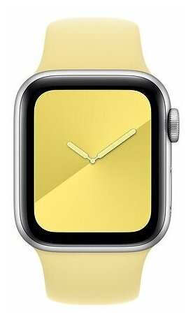 Спортивный ремешок Gurdini (силиконовый) Apple Watch 42mm/44mm Lemon Cream