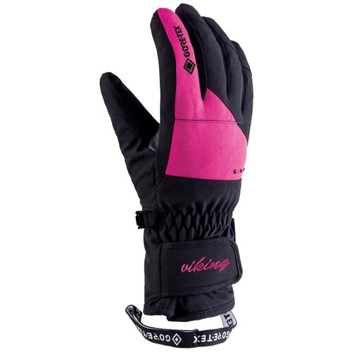 Перчатки Viking, размер 6, черный, розовый перчатки viking размер 6 черный розовый